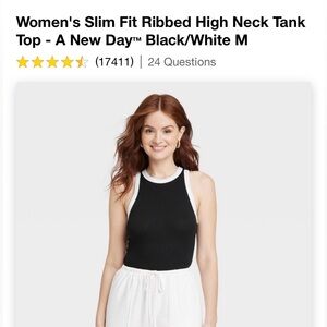 Target NWT- A New Day Tank- Black and White- Size Medium
